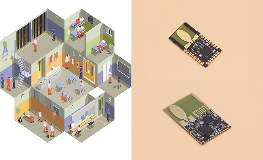 Intelligent uwb prison personnel positioning module integration function